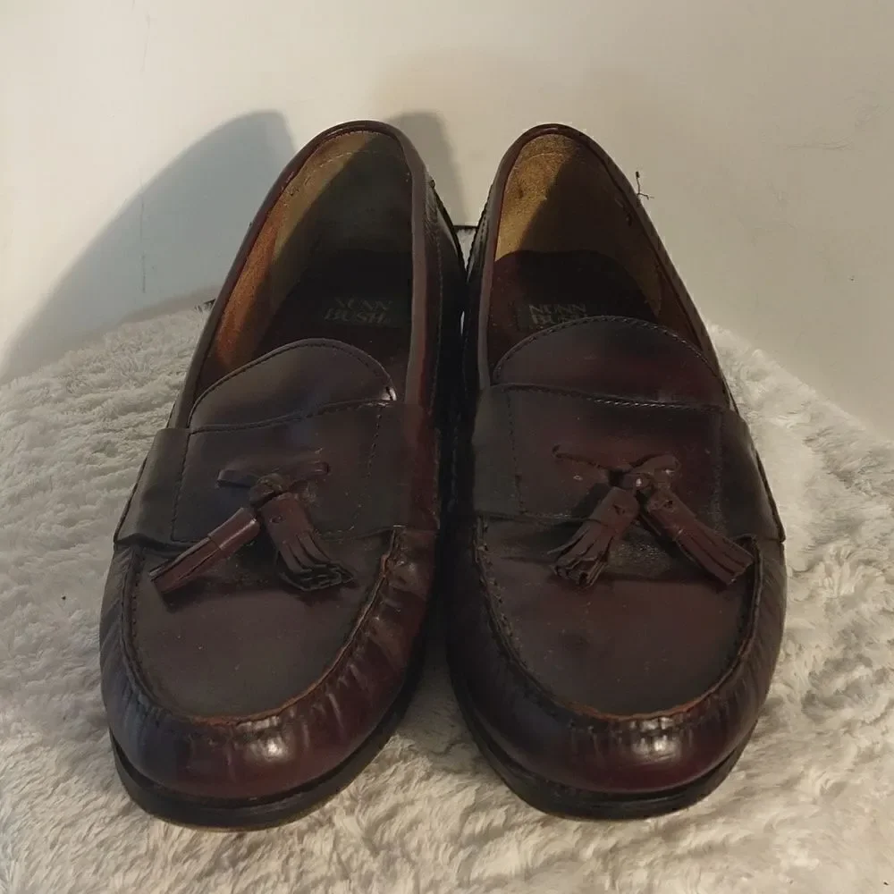 Nunn Bush Burgundy Men's Tassel Loafers